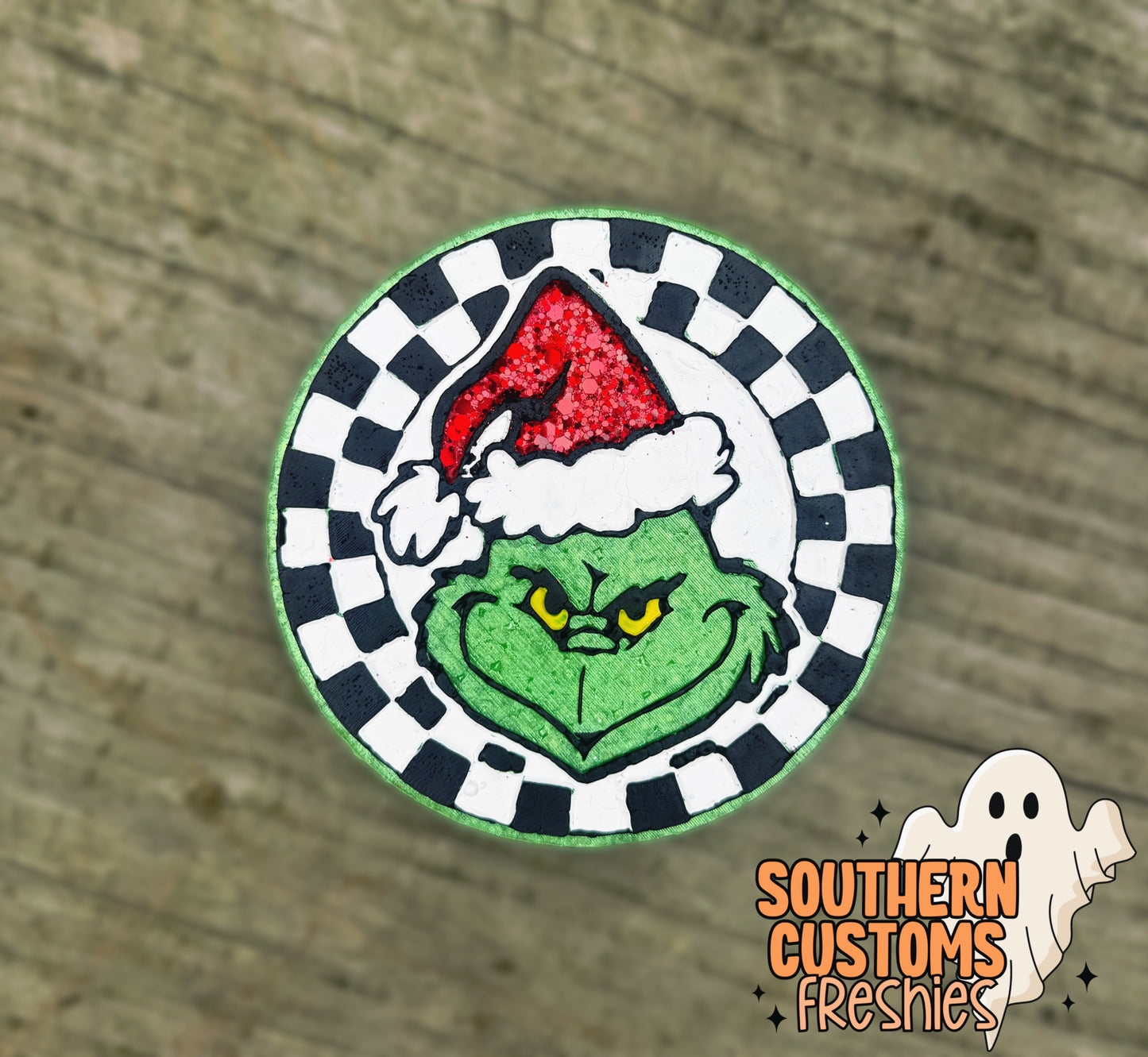 CHECKERED GROUCH FRESHIE 💚
