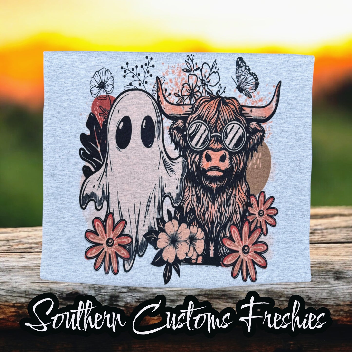 FALL GHOST & COW TEE 🤍