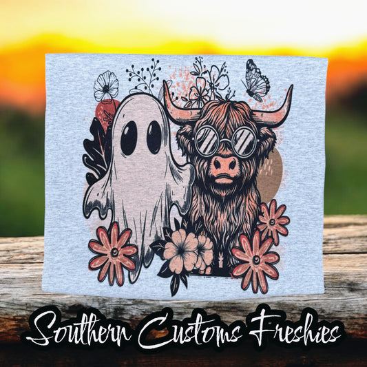 FALL GHOST & COW TEE 🤍