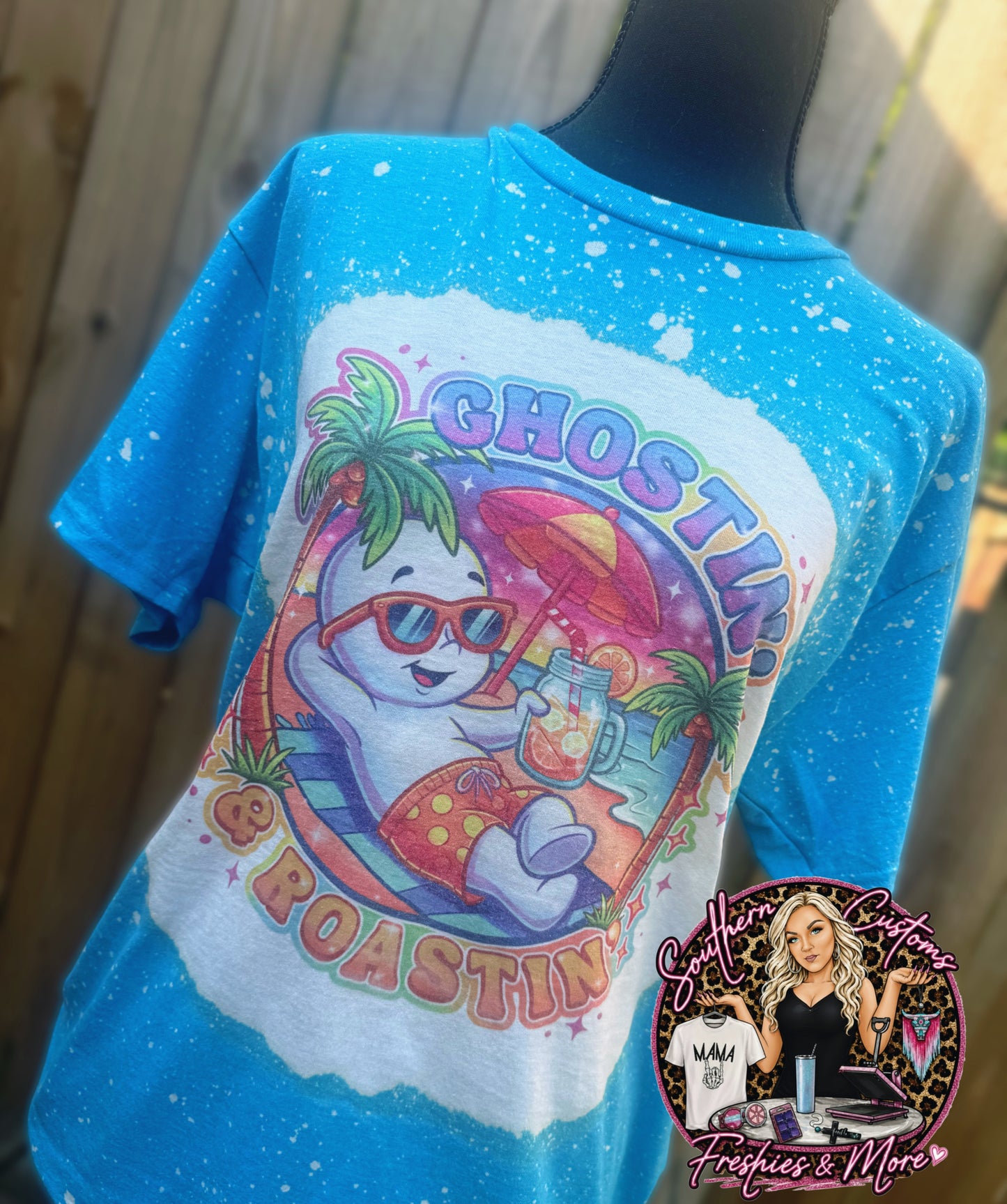 GHOSTIN’ & ROASTIN’ TSHIRT 🩵