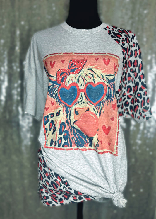 HIGHLAND COW VALENTINES TEE ❤️